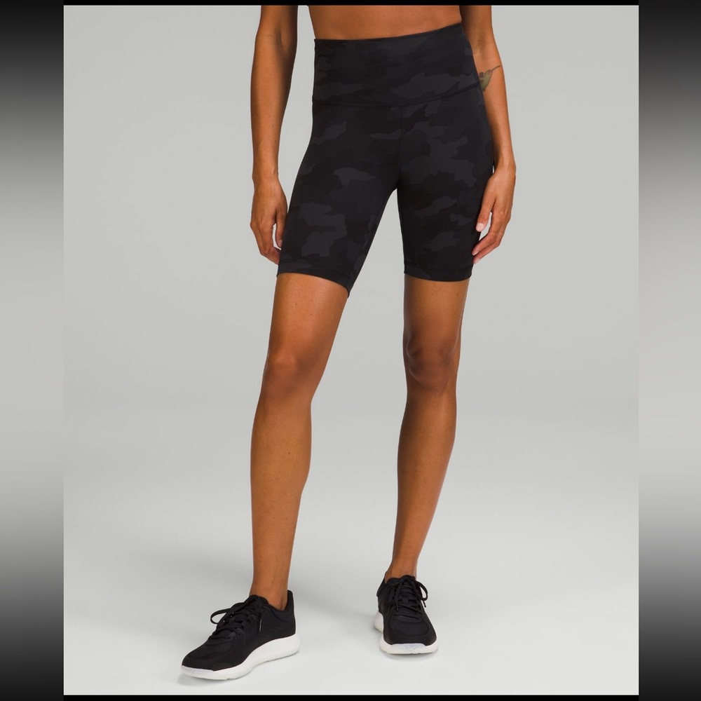 lululemon Grey Camo 8” High-Rise Shorts
